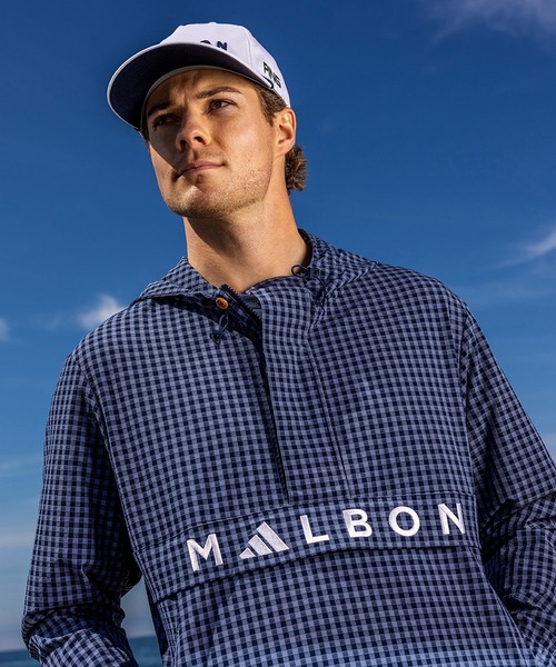 新品 adidas MALBON GOLF ギンガムチェックアノラックフーディー MALBON ギンガムチェックアノラックフーディー【adidas Golf