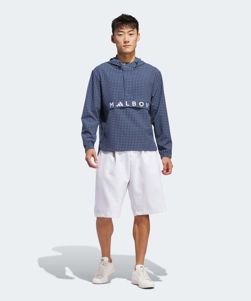 MALBON ギンガムチェックアノラックフーディー【adidas Golf
