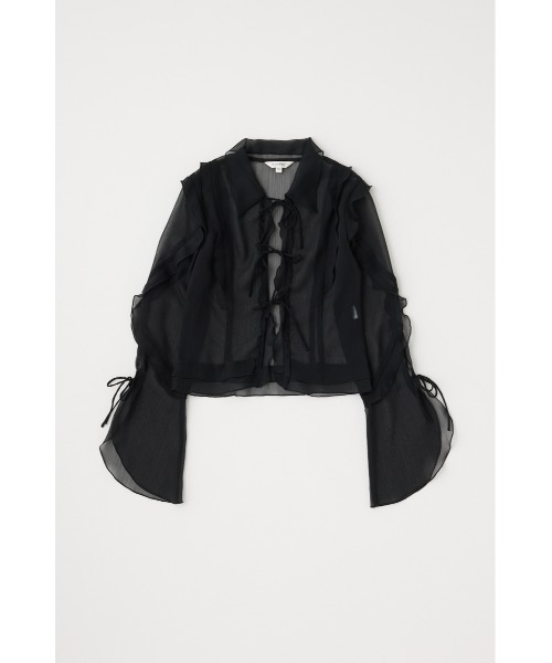 MOUSSY(マウジー)の「CHIFFON MELLOW ブラウス(シャツ/ブラウス・レディース・オレンジ系その他/グリーン系その他/アイボリー/ブラック・FREE)」の13枚目の写真