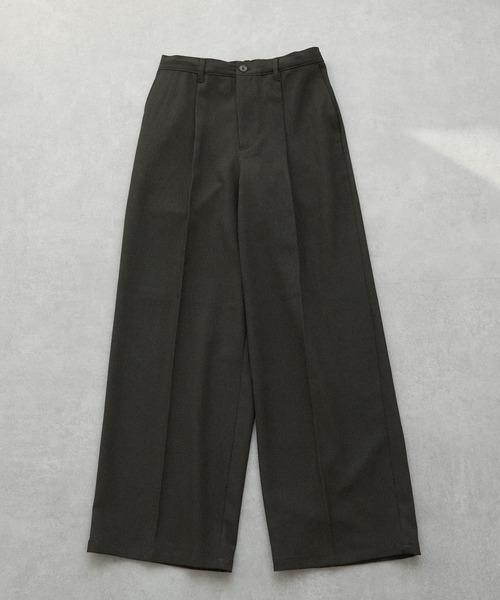 EMMA CLOTHES（エマクローズ）の「【セットアップ】リネンライクメランジオーバーサイズシャツ＋ワイドストレートタックイージースラックスパンツ（セットアップ・メンズ・ダークネイビー/ブラウン/ベージュ/チャコール/グレー・L/M）」の8枚目の写真