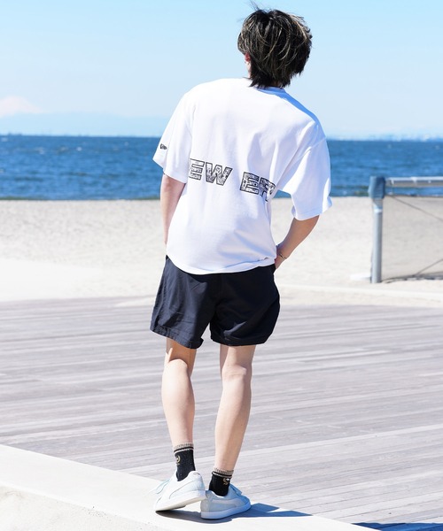 【ムラサキスポーツ限定】NEW ERA/ニューエラ 半袖Tシャツ オーバーサイズ バックプリント 吸汗速乾 14334735/14334736/14334737/14334738（Tシャツ/カットソー）｜NEW ERA（ニューエラ）