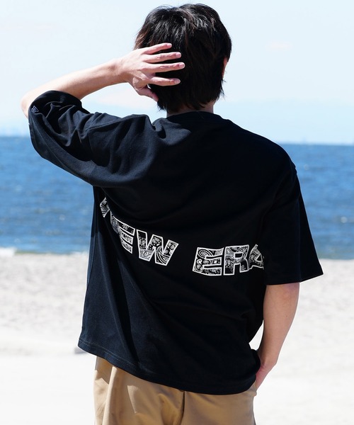 【ムラサキスポーツ限定】NEW ERA/ニューエラ 半袖Tシャツ オーバーサイズ バックプリント 吸汗速乾 14334735/14334736/14334737/14334738（Tシャツ/カットソー）｜NEW ERA（ニューエラ）