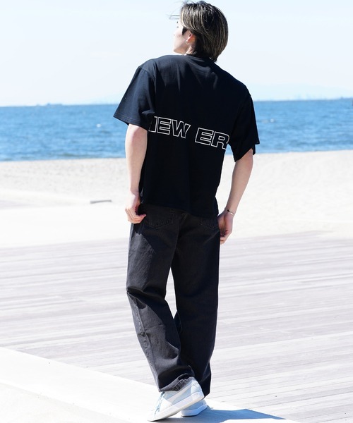 【ムラサキスポーツ限定】NEW ERA/ニューエラ 半袖Tシャツ オーバーサイズ バックプリント 吸汗速乾 14334735/14334736/14334737/14334738（Tシャツ/カットソー）｜NEW ERA（ニューエラ）