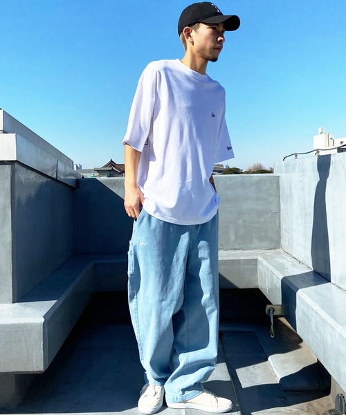 【ムラサキスポーツ限定】NEW ERA/ニューエラ 半袖Tシャツ オーバーサイズ バックプリント 吸汗速乾 14334735/14334736/14334737/14334738（Tシャツ/カットソー）｜NEW ERA（ニューエラ）