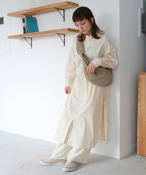 Crisp（クリスプ）の「【ZOZO限定】サイドリボンシャツワンピース