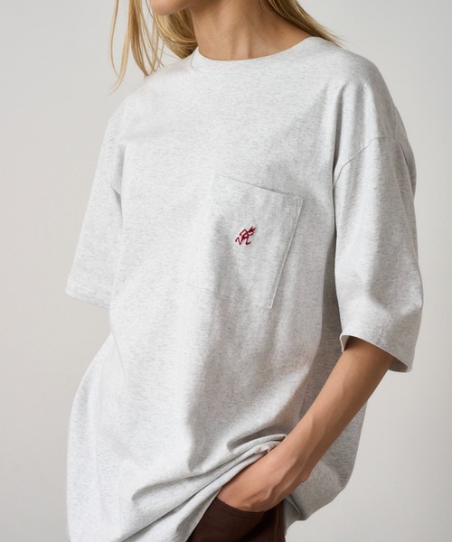 Gramicci(グラミチ)の「ONE POINT TEE|ワンポイントTシャツ Gramicci グラミチ(Tシャツ/カットソー・メンズ・ブラック/ブラウン系その他/ホワイト/サンドベージュ/ブルー系その他/ベージュ系その他/ヘザーグレー/カーキ/ベージュ/アッシュ/ライム/ラベンダー/ライトオレンジ系・S/M/L/XL/XXL)」の5枚目の写真