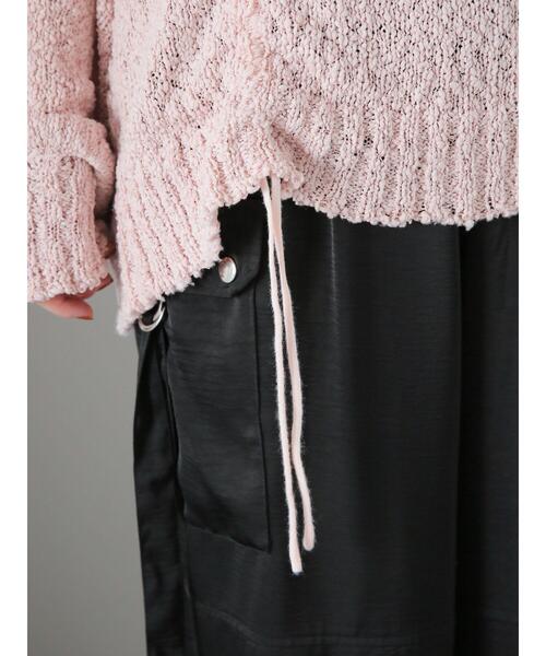 ehka sopo(エヘカソポ)の「ポコポコドロストニット(ニット/セーター・レディース・ピンク/ブラック/オフホワイト/サックスブルー・F)」の8枚目の写真