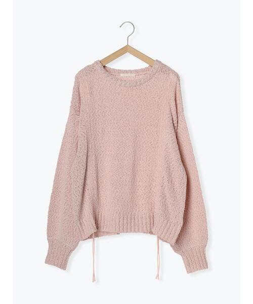 ehka sopo(エヘカソポ)の「ポコポコドロストニット(ニット/セーター・レディース・ピンク/ブラック/オフホワイト/サックスブルー・F)」の10枚目の写真