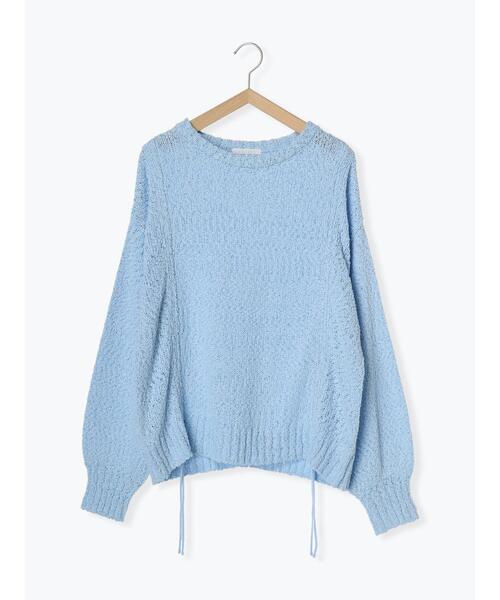 ehka sopo(エヘカソポ)の「ポコポコドロストニット(ニット/セーター・レディース・ピンク/ブラック/オフホワイト/サックスブルー・F)」の13枚目の写真