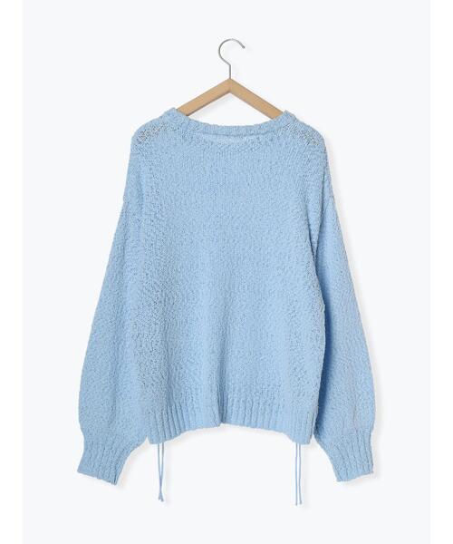 ehka sopo(エヘカソポ)の「ポコポコドロストニット(ニット/セーター・レディース・ピンク/ブラック/オフホワイト/サックスブルー・F)」の14枚目の写真