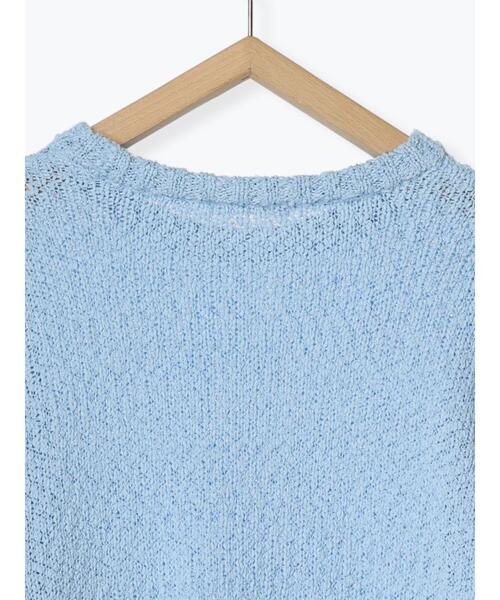 ehka sopo(エヘカソポ)の「ポコポコドロストニット(ニット/セーター・レディース・ピンク/ブラック/オフホワイト/サックスブルー・F)」の18枚目の写真