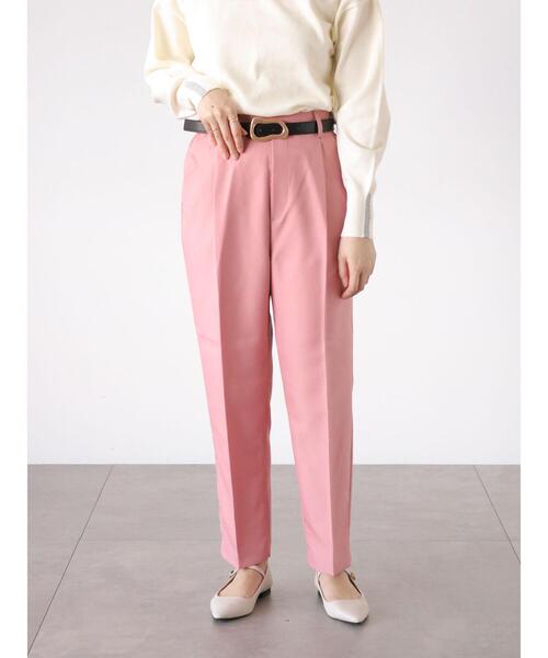 Te chichi TERRASSE（テチチテラス）の「【イージーケア】タックテーパードパンツ（その他パンツ・レディース・ブラック/ブルー/ピンク/ベージュ/モカ・M/S/L）」の15枚目の写真