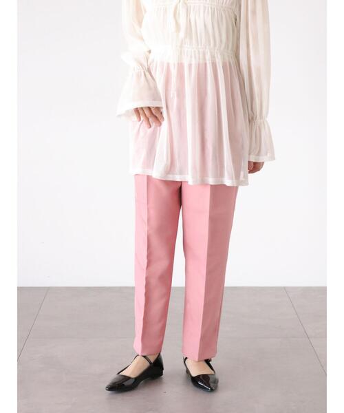 Te chichi TERRASSE（テチチテラス）の「【イージーケア】タックテーパードパンツ（その他パンツ・レディース・ブラック/ブルー/ピンク/ベージュ/モカ・M/S/L）」の14枚目の写真