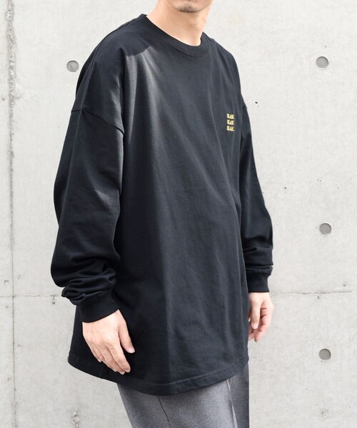 WEB限定】SHIPS any: BLAH BLAH BLAH.ワンポイント 刺繍 ルーズ T