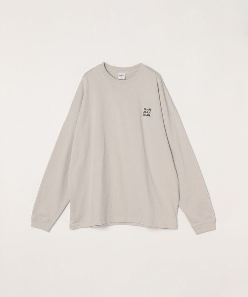 WEB限定】SHIPS any: BLAH BLAH BLAH.ワンポイント 刺繍 ルーズ T