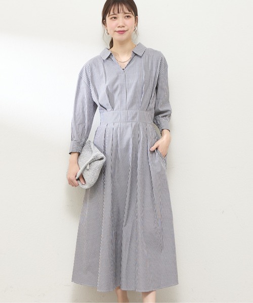 すっちゃん様✨ 45R✳️付け衿付き／ウール／ロングワンピース【0】グレー SHIPS any（シップス エニィ）の「【WEB限定】SHIPS any: ウーリッシュ