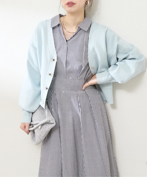 セール】スキッパー衿7分袖ワンピース（ワンピース）｜natural