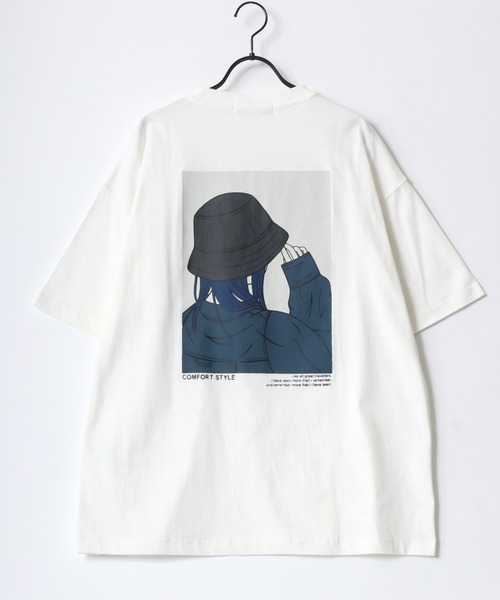 Lazar（ラザル）の「Lazar 別注 Street Girl Tee/オーバーサイズ ストリートガール ワンポイント刺繍 バックプリント 半袖Tシャツ/レディース メンズ（Tシャツ/カットソー・レディース・ブラック系その他/ブルー/ホワイト系その他2/ブラック系その他3/ブラック/ブラック系その他2/ホワイト/グリーン/ホワイト系その他/ホワイト系その他3/グリーン系その他/ブルー系その他・M/L/LL）」の16枚目の写真