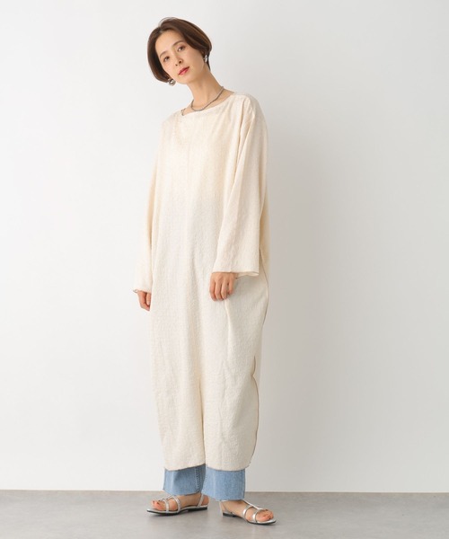 LEPSIM（レプシィム）の「ジャガードメローワンピース　108437（ワンピース・レディース・アイボリー/ブラック・FREE）」の3枚目の写真