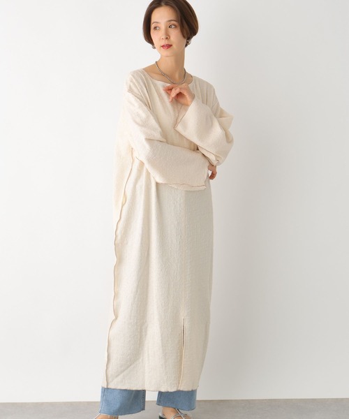 LEPSIM（レプシィム）の「ジャガードメローワンピース　108437（ワンピース・レディース・アイボリー/ブラック・FREE）」の5枚目の写真