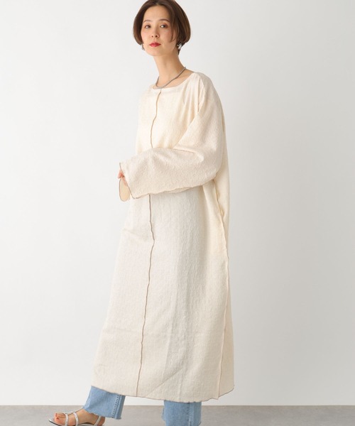 LEPSIM（レプシィム）の「ジャガードメローワンピース　108437（ワンピース・レディース・アイボリー/ブラック・FREE）」の7枚目の写真