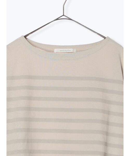 sm2rhythm（サマンサモスモスリズム）の「パネルボーダープリントカットソー（Tシャツ/カットソー・レディース・イエロー/オフホワイト/ベージュ・F）」の5枚目の写真