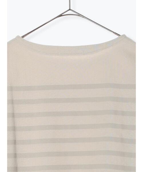 sm2rhythm（サマンサモスモスリズム）の「パネルボーダープリントカットソー（Tシャツ/カットソー・レディース・イエロー/オフホワイト/ベージュ・F）」の8枚目の写真