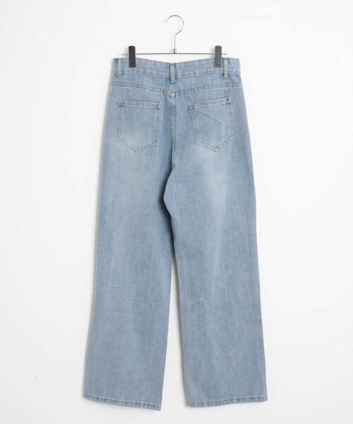 WEGO（ウィゴー）の「WEGO/ダメージレギュラーデニム（デニムパンツ・レディース・ライトインディゴブルー・MEDIUM/SMALL）」の12枚目の写真