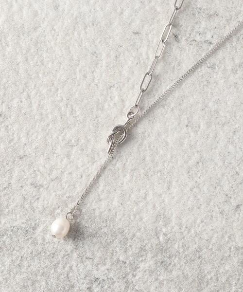grove(グローブ)の「◆淡水パールデザインチェーンY字ネックレス(ネックレス・レディース・シルバー/ゴールド・00)」の8枚目の写真