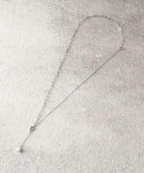 grove(グローブ)の「◆淡水パールデザインチェーンY字ネックレス(ネックレス・レディース・シルバー/ゴールド・00)」の9枚目の写真