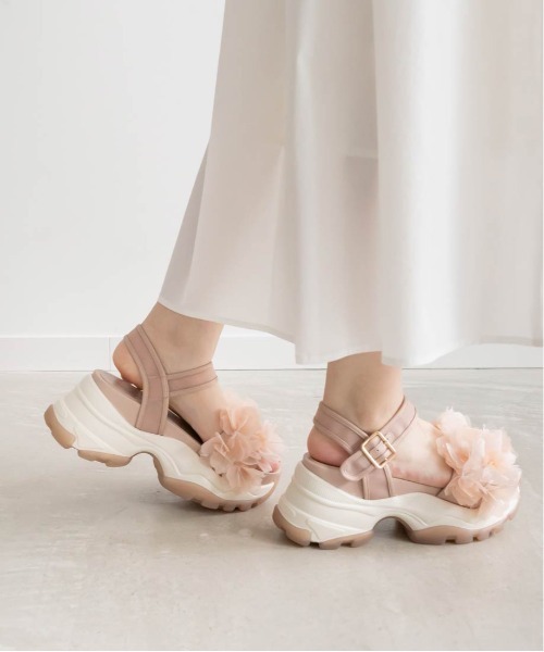 RANDA（ランダ）の「ボリュームフラワースポーツサンダル（サンダル・レディース・ピンク/ブルー/アイボリー・S/M/L/LL）」の15枚目の写真