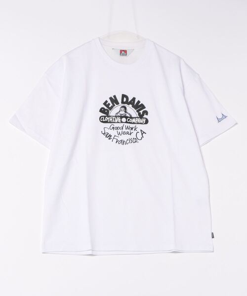 BEN DAVIS(ベンデイビス)の「《BEN DAVIS》プリントTシャツ/抗菌防臭 リサイクルコットン混(Tシャツ/カットソー・メンズ・ホワイト/ブラック/イエロー/グリーン・MEDIUM/LARGE/X-LARGE/SMALL)」の3枚目の写真