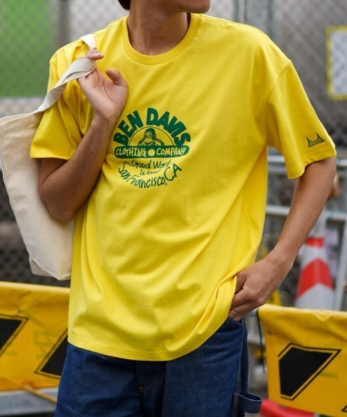 BEN DAVIS(ベンデイビス)の「《BEN DAVIS》プリントTシャツ/抗菌防臭 リサイクルコットン混(Tシャツ/カットソー・メンズ・ホワイト/ブラック/イエロー/グリーン・MEDIUM/LARGE/X-LARGE/SMALL)」の2枚目の写真