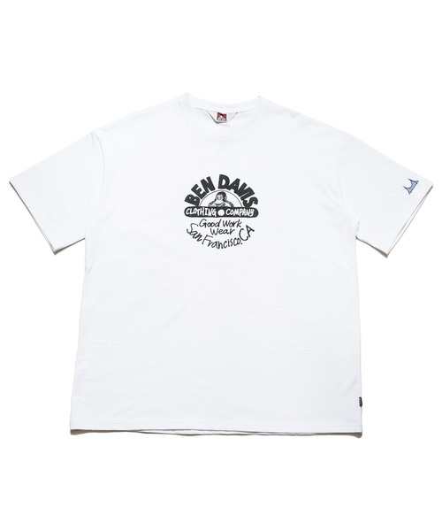 BEN DAVIS(ベンデイビス)の「《BEN DAVIS》プリントTシャツ/抗菌防臭 リサイクルコットン混(Tシャツ/カットソー・メンズ・ホワイト/ブラック/イエロー/グリーン・MEDIUM/LARGE/X-LARGE/SMALL)」の5枚目の写真