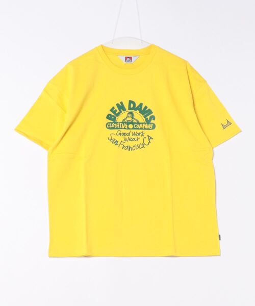BEN DAVIS(ベンデイビス)の「《BEN DAVIS》プリントTシャツ/抗菌防臭 リサイクルコットン混(Tシャツ/カットソー・メンズ・ホワイト/ブラック/イエロー/グリーン・MEDIUM/LARGE/X-LARGE/SMALL)」の12枚目の写真