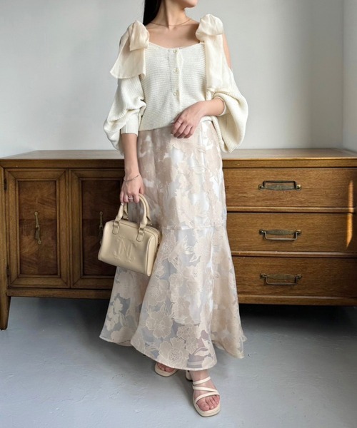 one after another NICE CLAUP（ワンアフターアナザーナイスクラップ）の「マルチウェイニットセットワンピース（ワンピース・レディース・サックスブルー/ピンクベージュ/オフホワイト・FREE）」の19枚目の写真