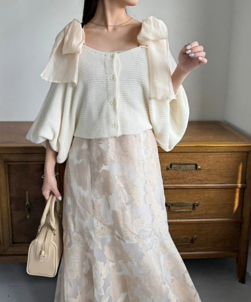 one after another NICE CLAUP（ワンアフターアナザーナイスクラップ）の「マルチウェイニットセットワンピース（ワンピース・レディース・サックスブルー/ピンクベージュ/オフホワイト・FREE）」の20枚目の写真