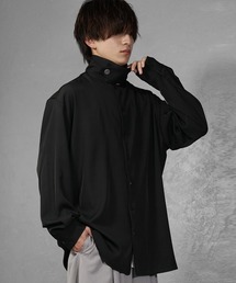 【MinoriTY】2wayハイネックボウタイシャツ メンズ オーバーサイズ ビッグシルエット ルーズフィット 秋服