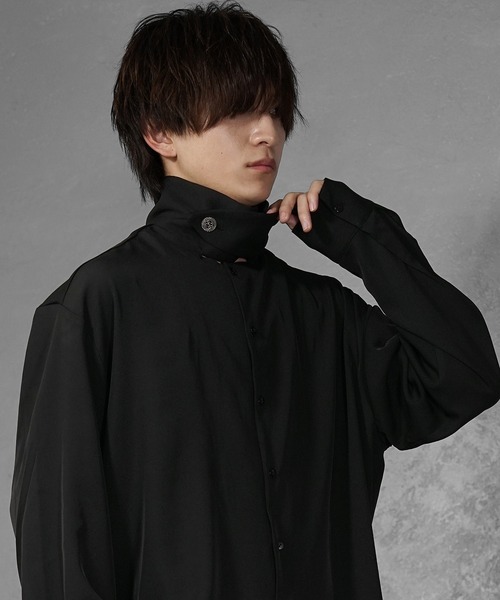 ティーチ様 リクエスト 2点 XLサイズ MinoriTY】2wayハイネックボウタイシャツ メンズ オーバーサイズ