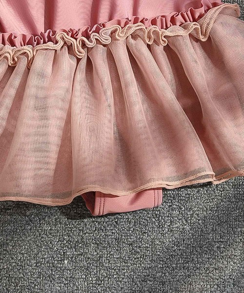 OSYAREVO（オシャレボ）の「キッズ ギャザーフリル バックシャン ワンピース水着（水着・キッズ・ピンク/ブルー・90/100/110/120/130/140）」の20枚目の写真