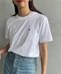 [Calvin Klein/カルバンクライン] アーカイブワンポイントロゴ刺繍Tシャツ