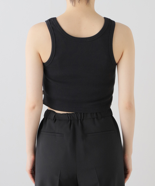 ROLLA'S(ローラス)の「ROLLA'S HEAVY RIB TONI CROP R34T00(タンクトップ・レディース・ブラック/ホワイト/イエロー・SMALL)」の7枚目の写真