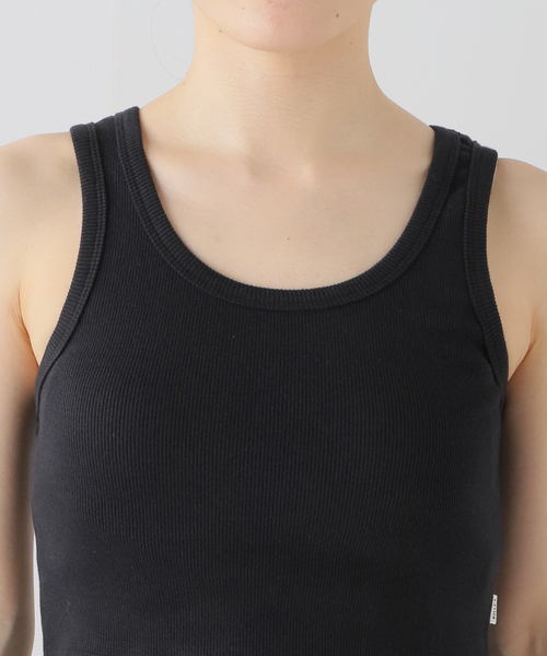 ROLLA'S(ローラス)の「ROLLA'S HEAVY RIB TONI CROP R34T00(タンクトップ・レディース・ブラック/ホワイト/イエロー・SMALL)」の8枚目の写真