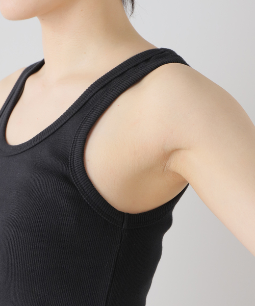 ROLLA'S(ローラス)の「ROLLA'S HEAVY RIB TONI CROP R34T00(タンクトップ・レディース・ブラック/ホワイト/イエロー・SMALL)」の10枚目の写真