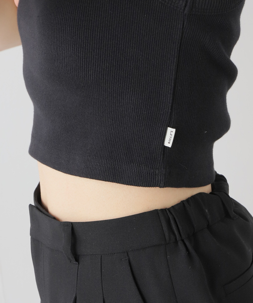 ROLLA'S(ローラス)の「ROLLA'S HEAVY RIB TONI CROP R34T00(タンクトップ・レディース・ブラック/ホワイト/イエロー・SMALL)」の11枚目の写真