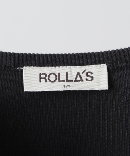 ROLLA'S(ローラス)の「ROLLA'S HEAVY RIB TONI CROP R34T00(タンクトップ・レディース・ブラック/ホワイト/イエロー・SMALL)」の13枚目の写真
