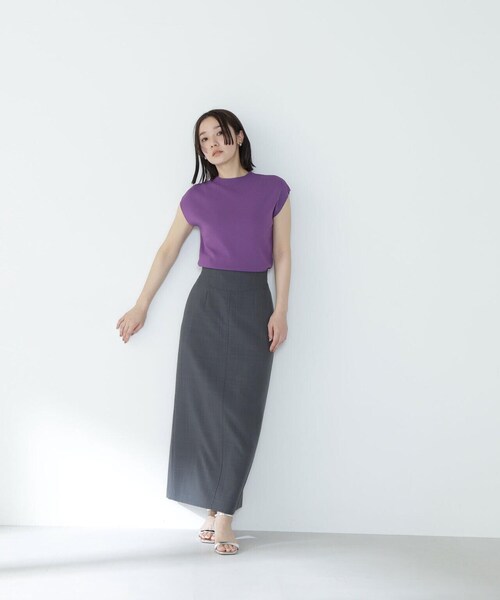 NATURAL BEAUTY BASIC(ナチュラルビューティーベーシック)の「◇リネンライクワイドベルトナロースカート(スカート・レディース・ベージュ/チャコールグレー/オリーブ・MEDIUM/SMALL)」の19枚目の写真