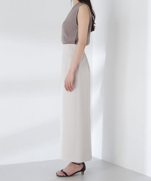 NATURAL BEAUTY BASIC(ナチュラルビューティーベーシック)の「◇リネンライクワイドベルトナロースカート(スカート・レディース・ベージュ/チャコールグレー/オリーブ・MEDIUM/SMALL)」の6枚目の写真