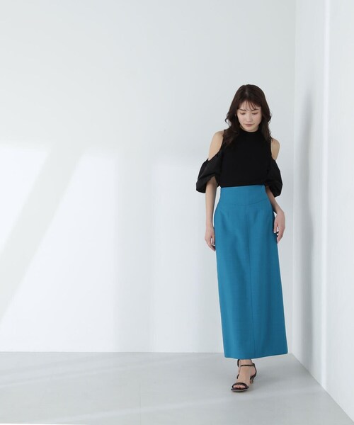 NATURAL BEAUTY BASIC(ナチュラルビューティーベーシック)の「◇リネンライクワイドベルトナロースカート(スカート・レディース・ベージュ/チャコールグレー/オリーブ・MEDIUM/SMALL)」の13枚目の写真