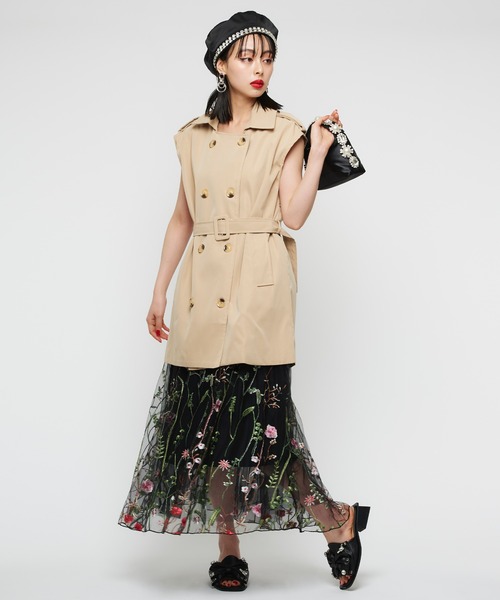 Narcissus（ナルシス）の「【Narcissus】フラワーチュールスカート（スカート・レディース・ブラック/ピンク・FREE）」の5枚目の写真